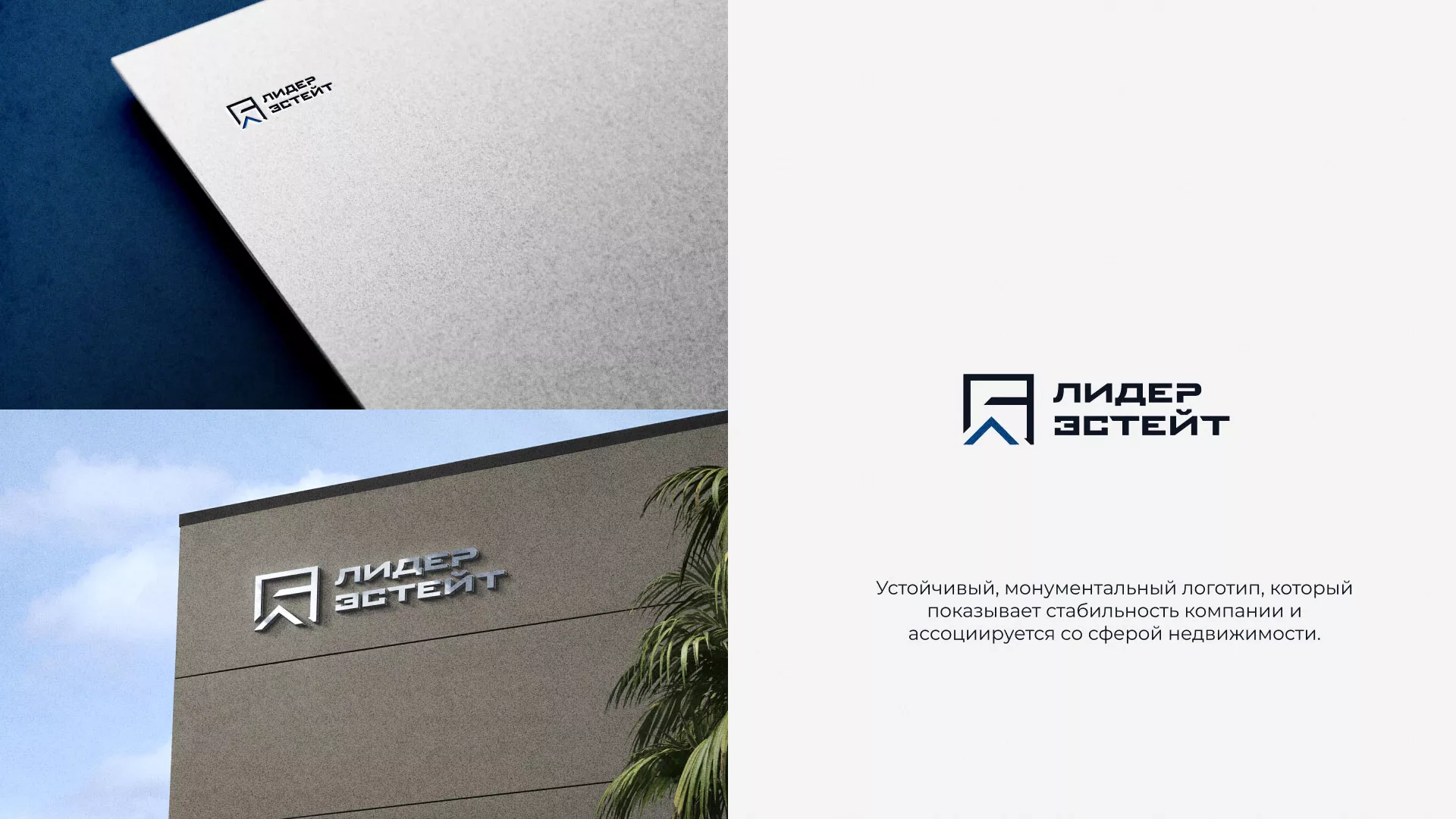 Разработка логотипа агентства недвижимости «Лидер Эстейт» в Тайшете